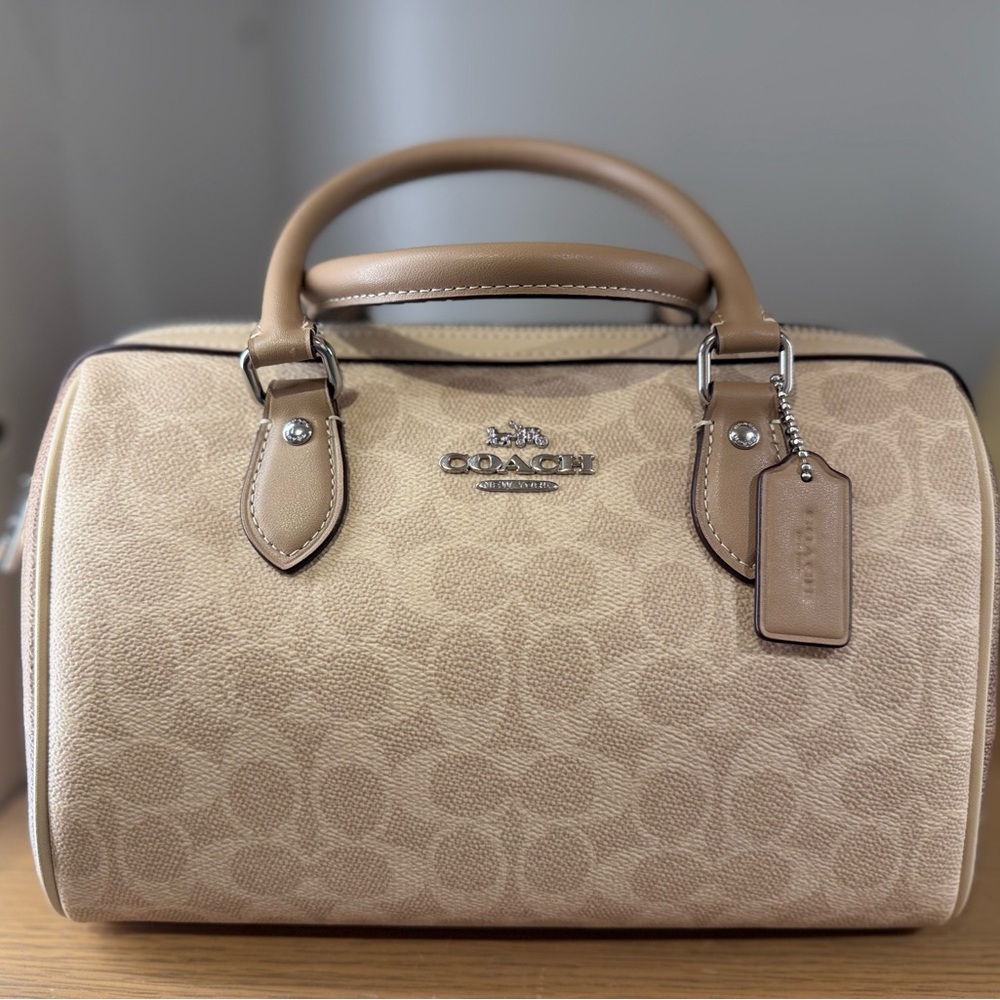 Coach Beige Signature Satchel